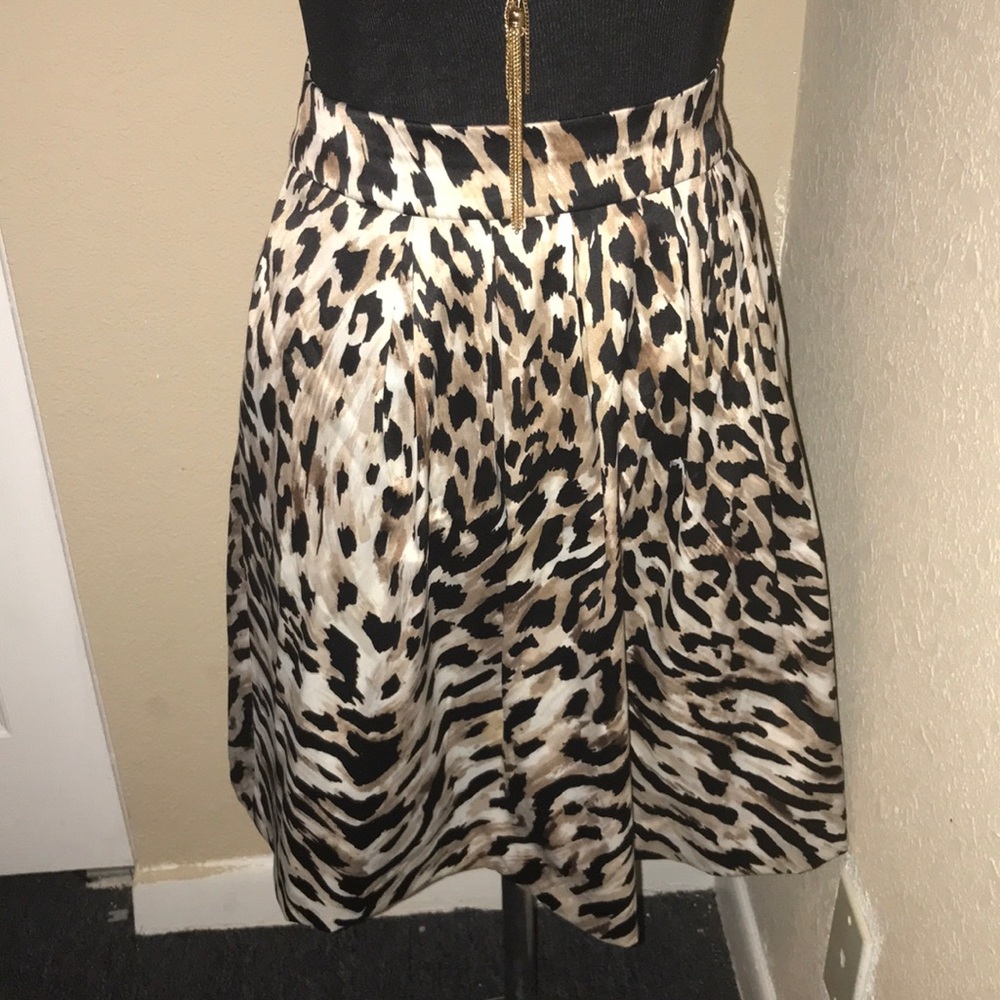White House black market leopard print skirt